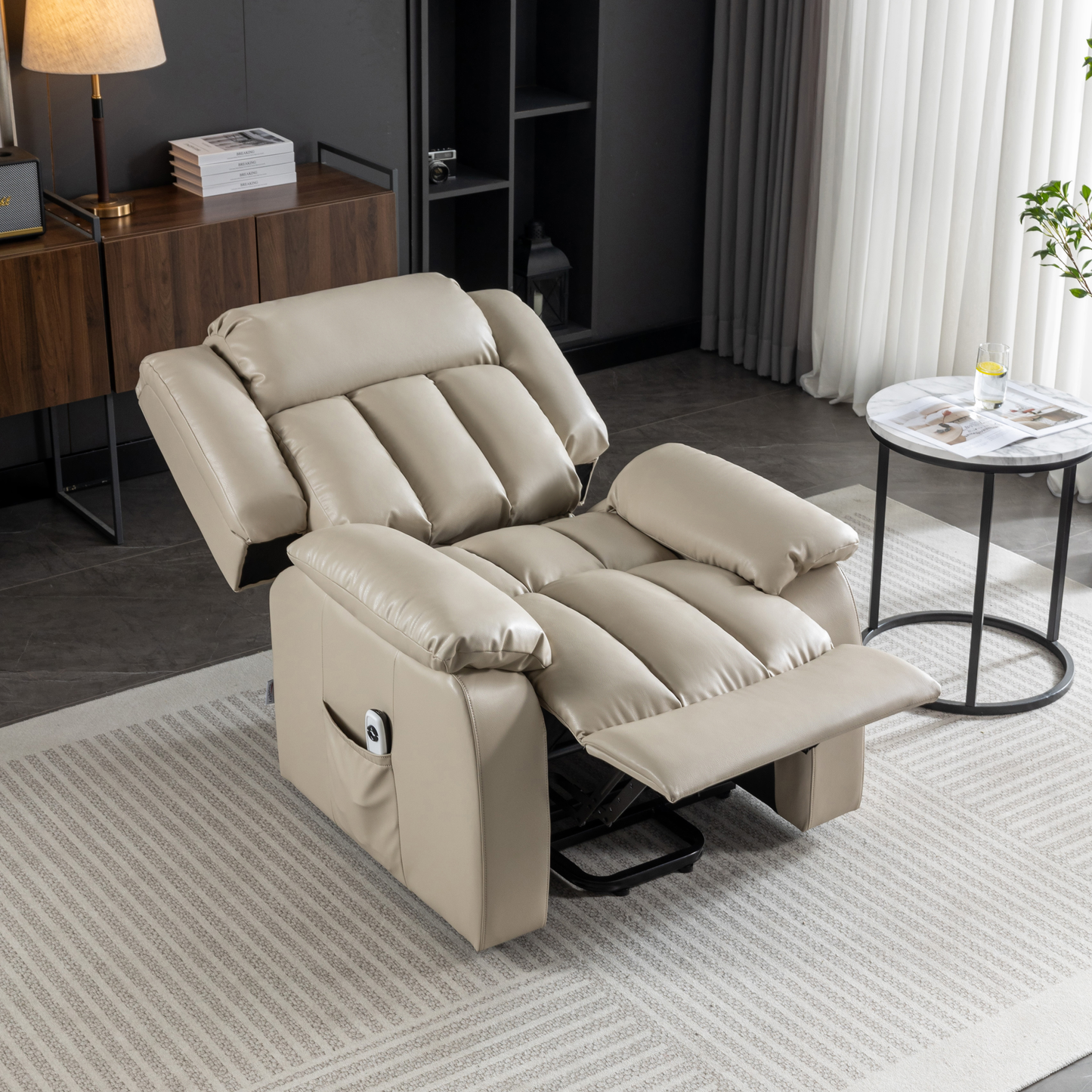 Sophia (Beige) Faux Leather lift chair recliner