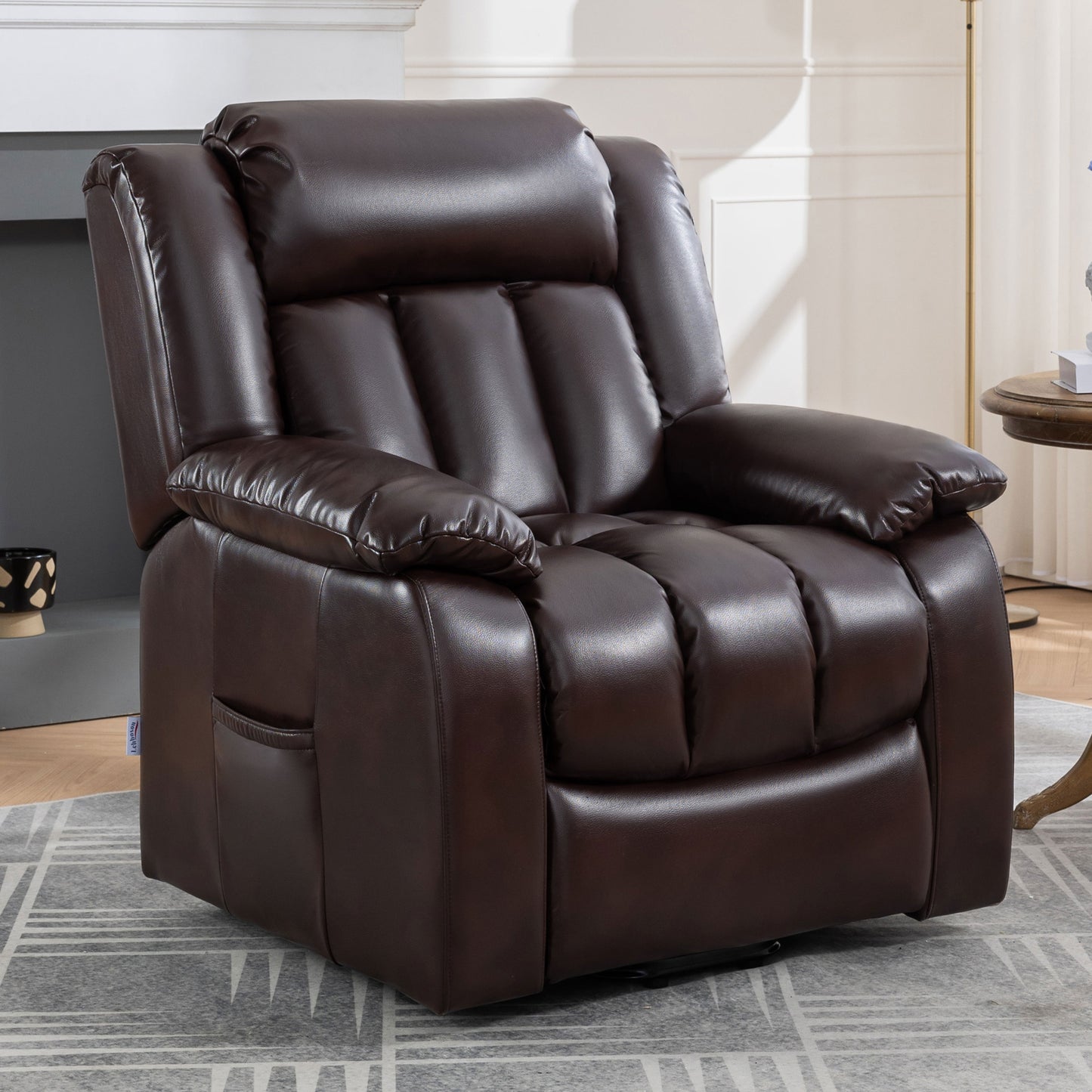 Sophia (Red/Brown) Faux Leather lift chair recliner